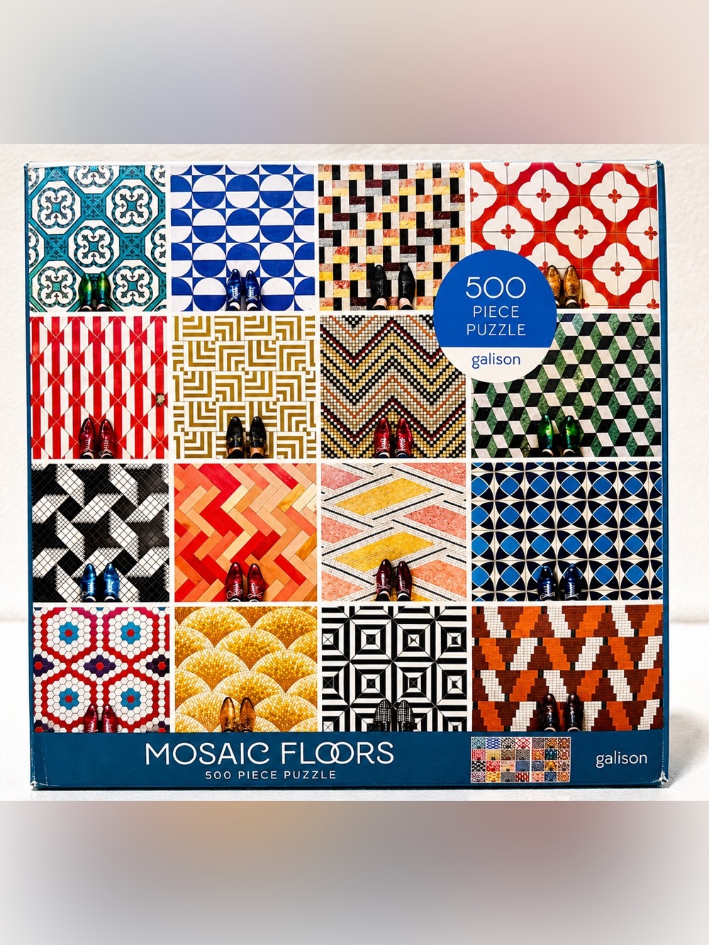 Galison Mosaic Floors 500 Piece Jigsaw Puzzle Complete Colorful Tile Art 20x20